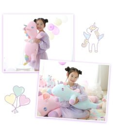 Mother garden マザーガーデン ユニコーン ぷにもち 抱き枕 68cm 《ミントブルー》