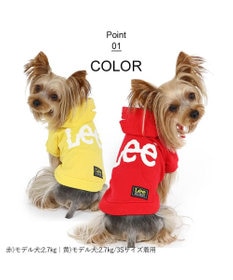 PET PARADISE 犬の服 犬 服 秋冬 Ｌｅｅ パーカー 【小型犬】 白 ロゴ レッド イエロー
