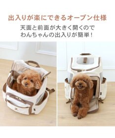 PET PARADISE ペットパラダイス くまちゃん帆布 ハグ＆リュック Ｍ 小型犬