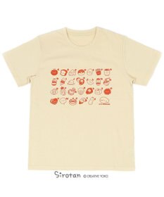 Mother garden しろたん Tシャツ 半袖  《ABCしろたん柄》 クリーム色 ユニセックス 男女兼用