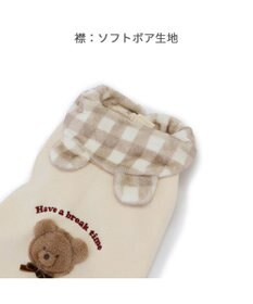 PET PARADISE ペットパラダイス くまちゃん襟トレーナー 襟付き チェック 小型犬