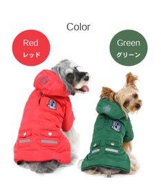 PET PARADISE 犬 服 J.PRESS 綿入り コート 【小型犬】 フライトコート グリーン
