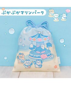 Mother garden しろたん 巾着 《ぷかぷかマリンパーク柄》