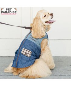 PET PARADISE ペットパラダイス デニム風 キルティングベスト 中型犬 大型犬