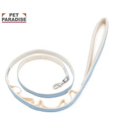PET PARADISE ペットパラダイス 小花柄 デニム リード Ｍ～Ｌ 大型犬