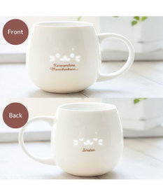 Mother garden しろたん 蛍焼きマグカップ 450mL 《顔ボン 寝ちゃおうかな》単品