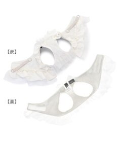 PET PARADISE cherircouture フリフリハーネス 《ホワイト》 小型犬 ４Ｓ/３Ｓ