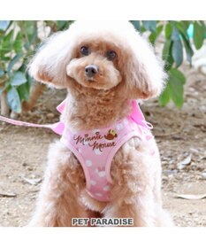 PET PARADISE ディズニー ミニーマウス メッシュ ベスト ハーネス 【Ｓ】 ピンク 水玉