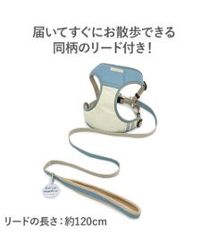 PET PARADISE ペットパラダイス 超反射 切り替え ハーネス＆リード Ｍ 《ブルーグリーン》