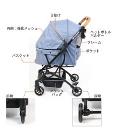 PET PARADISE smooca コンパクト ペットカート 《デニム調》