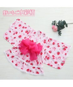 Mother garden マザーガーデン キッズ ドレス セパレート 浴衣 《野いちご 水彩柄》 95～100cm