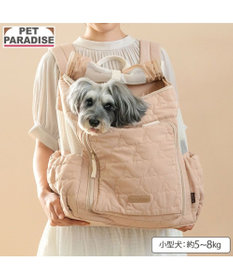 PET PARADISE ペットパラダイス くまちゃん キルティング ハグ＆リュック L 小型犬