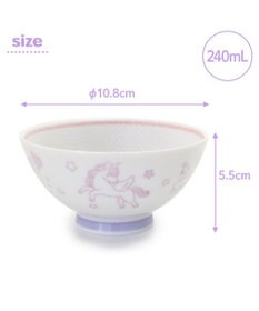 Mother garden マザーガーデン ユニコーン くっつきにくい ご飯茶碗 小盛 水色