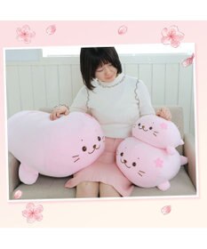 Mother garden しろたん 桜色 ふわもち ぬいぐるみ 38cm マスコット