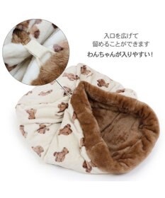 PET PARADISE ペットパラダイス くまちゃん 遠赤外線 寝袋  筒型 M (42×70cm)