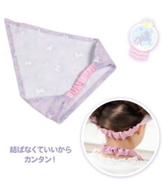 Mother garden マザーガーデン ユニコーン キッズエプロン & 三角巾 セット 《ファンシー柄》 130～150cm