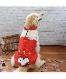 PET PARADISE スヌーピー 遠赤外線 エアベスト 《オレンジ》 中型犬 大型犬