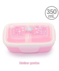 Mother garden マザーガーデン 野いちご 1段お弁当箱 4点ロックドーム型  《花リボン柄》