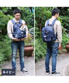 PET PARADISE スヌーピー ハグ＆リュック キャリーバッグ  ネイビー 小型犬