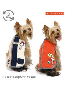 PET PARADISE スヌーピー リバーシブルベスト 《オフホワイト×赤》 小型犬