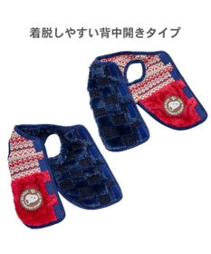 PET PARADISE スヌーピー 背中開き リバーシブル ベスト 《編み柄》 中型犬 大型犬