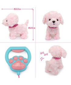 Mother garden マザーガーデン とことこおさんぽシリーズ もこもこプードルちゃん 《ピンク》水色リード 単品