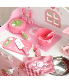Mother garden  マザーガーデン 野いちごままごと キッチンツールセット《粒々いちご柄 》