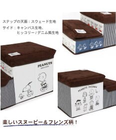 PET PARADISE 犬 ステップ 階段 スヌーピー 3段 ステップ 収納付きフレンズ柄