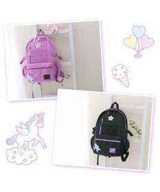 Mother garden マザーガーデン ユニコーン キッズ リュック ブラック リフレクターキーホルダー付き