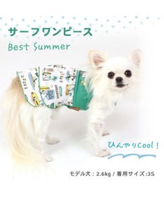 PET PARADISE 犬の服 春夏 ひんやり クール メッシュ 接触冷感 虫よけ スヌーピー サーフ柄ワンピース 【小型犬】クールマックスエコメイド