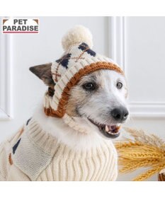 PET PARADISE ペットパラダイス アーガイルニット帽子 ４Ｓ～３Ｓ/ＳＳ～Ｓ