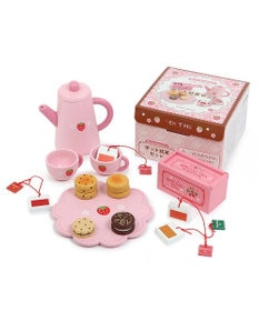 Mother garden マザーガーデン 野いちごままごと ポット＆紅茶セット 木のおままごと