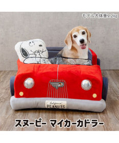 PET PARADISE スヌーピー マイカーカドラー 《レッド》 92×60cm Ｌ 小型犬