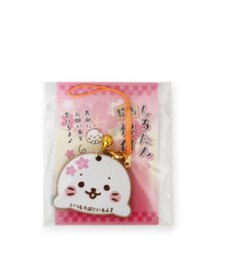 Mother garden しろたん 木製絵馬 根付け  《顔ぼん》 単品