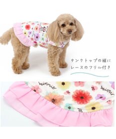PET PARADISE 犬の服 春夏 ひんやり クール 接触冷感 虫よけ ディズニー ミニーマウス  花柄 タンクトップ 【小型犬】