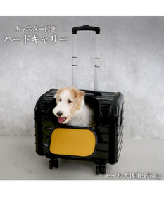 PET PARADISE キャリーバッグ キャスター付き 4輪 カート【小型犬】 ハード ブラック