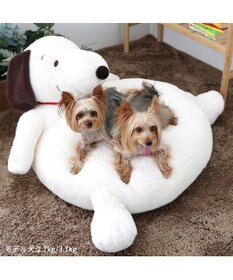 PET PARADISE 【ネット店限定 再入荷】 スヌーピー おなか デラックスクッション 100×51㎝
