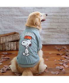 PET PARADISE スヌーピー 遠赤外線 スカジャン 《オリーブグリーン》 中型犬 大型犬