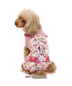 PET PARADISE 犬の服 犬 服 秋冬 ディズニー ミニーマウス ロンパース 【小型犬】 花柄