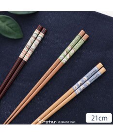 Mother garden しろたん 木製箸 21㎝ 《中華柄》単品
