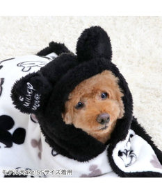 PET PARADISE ディズニー ミッキーマウス 白黒 着る毛布 小型犬