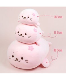 Mother garden しろたん 桜色 ふわもち 抱き枕 ぬいぐるみ 小 55cm
