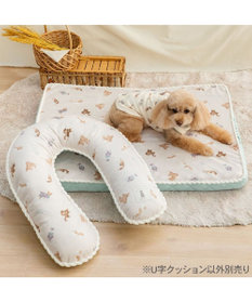 PET PARADISE ペットパラダイス makokoro Ｕ字クッション 《犬柄》