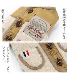 PET PARADISE 犬 服 秋冬 背中開き ジャケット 【小型犬】 ボア