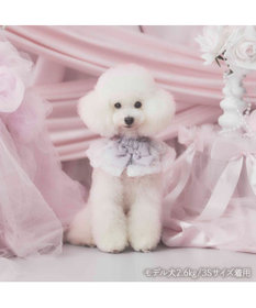 PET PARADISE cherircouture ビッグリボン スタイ 《グレー》 小型犬