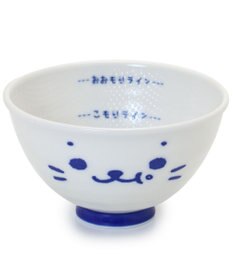 Mother garden しろたん ごはん粒がくっつきにくい 茶碗 《大盛》 《顔ぼん柄/しろたん＆らっこいぬ柄》 単品