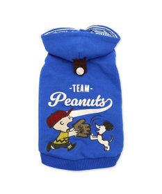 PET PARADISE スヌーピー 野球パーカー 《 ビンテージ 柄》 ブルー 中型犬 大型犬