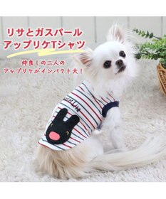 PET PARADISE 犬の服 犬 リサとガスパール トリコロール アップリケＴシャツ 【小型犬】