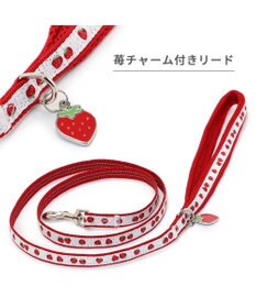 PET PARADISE ペットパラダイス 苺チャーム付き リード ３Ｓ