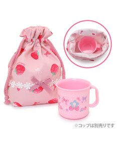 Mother garden マザーガーデン 野いちご コップ 巾着袋 《いちご柄》
